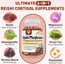 Reishi Mushroom Gummies, Cortisol Supplements for Women & Men, with Reishi Mushroom Extract, Ashwagandha, Magnesium, Relaxation Herbals Blend for Rest, Calm, Immune & Energy, Vegan, 60 Gummies 4