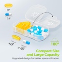 AUVON XL Weekly Pill Organizer 2 Times a Day, Pill Box 7 Day with One-Side Large Openings for Easy to Use, White AM PM Pill Case for Medication, Vitamins, Fish Oils, Supplements 3