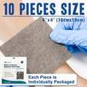 Ag Silver Calcium Alginate Wound Dressing Pads, 4''x4'' Patches, 10 Individual Pack, Soft Silver Dressings for Wound Care, Gentle Highly Absorbent Dressing, Non Stick Gauze Pads for Wounds 6