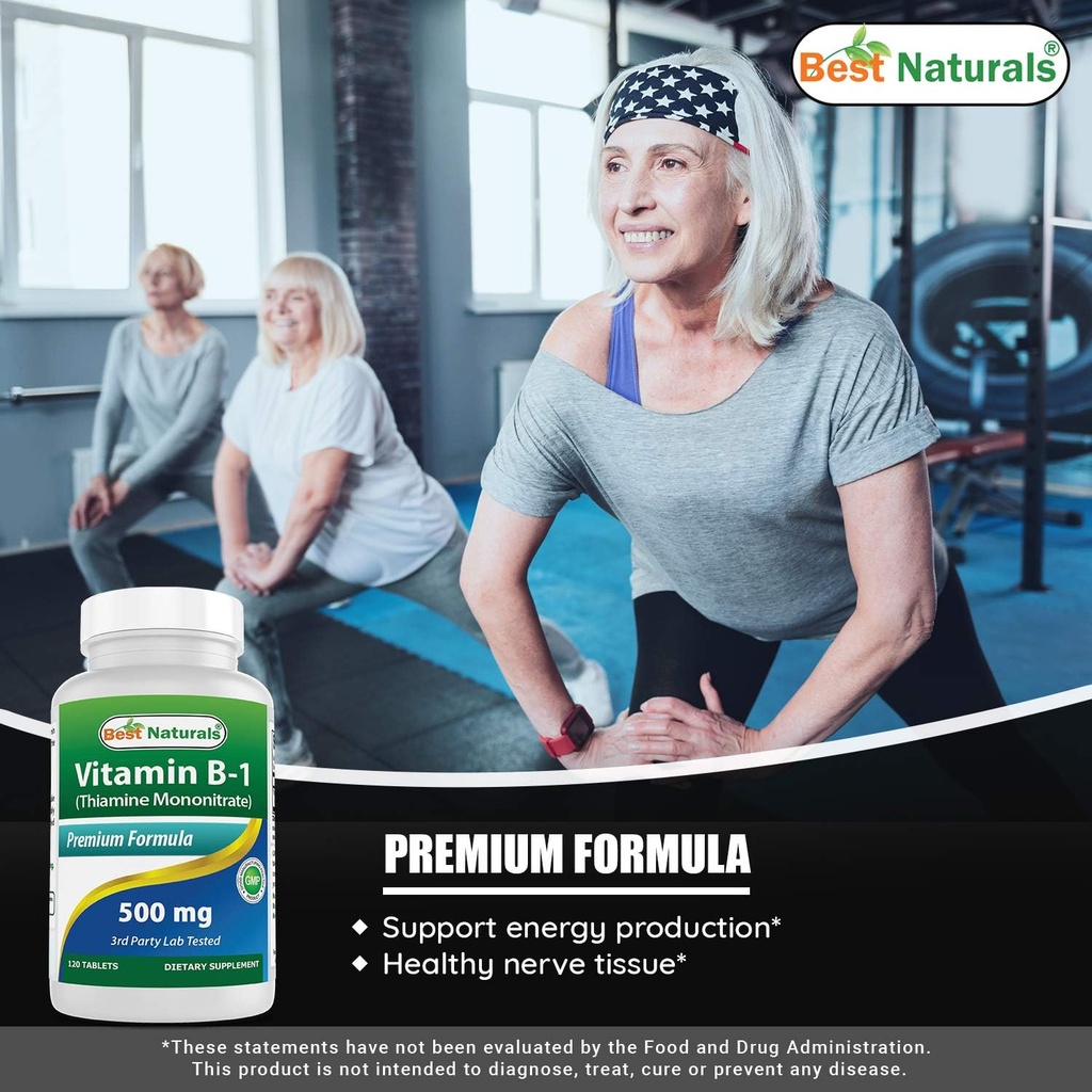Best Naturals Vitamin B1 as Thiamine Mononitrate 500 mg & Vitamin b6 200mg 5
