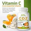 2 Pack, C D Z | Vitamin C, 1000mg | Vitamin D3, 125mcg | Zinc, 25mg | Non-GMO & Gluten Free | 240 Servings 5