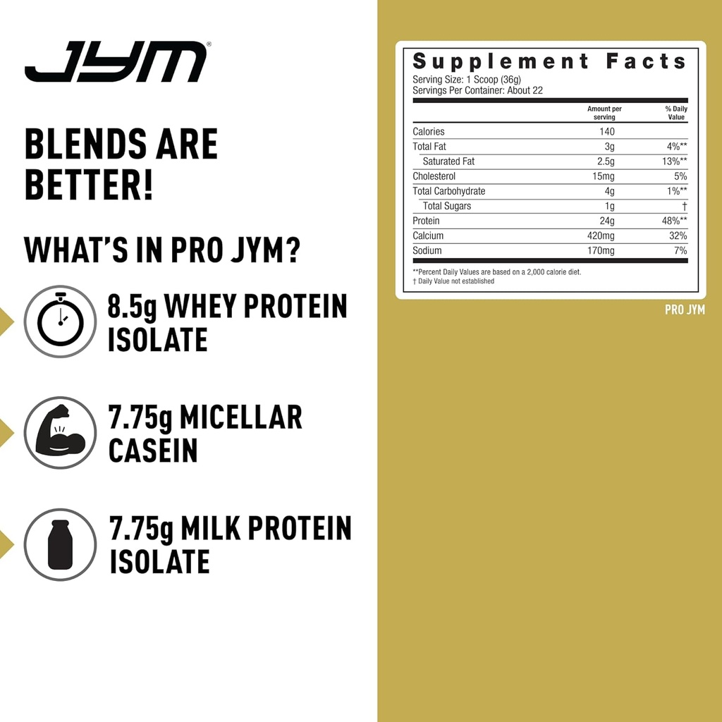 Pro JYM S'Mores Protein Powder - Whey Protein Isolates, Casein, & Milk Protein, Lean Muscle Building for Men & Women, JYM Supplement Science, 45 Servings 3