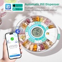 Betife Smart Automatic Pill Dispenser, 28 Compartments Electronic Pill Organizer for any dosage with Light/Sound Alarm, Bluetooth Medication Organizer, Locked Pill Box for Prescriptions and Supplement 3