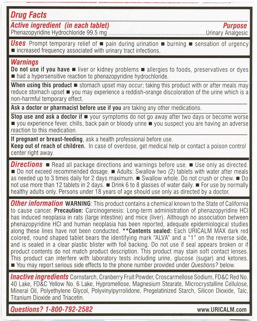 Uricalm Max - Maximum Strength - Prompt Relief of UTI Pain, Burning, Urgency & Increased Frequency - 24 Count 6