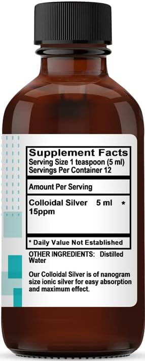 Colloidal Silver 15ppm - 2 oz. 4