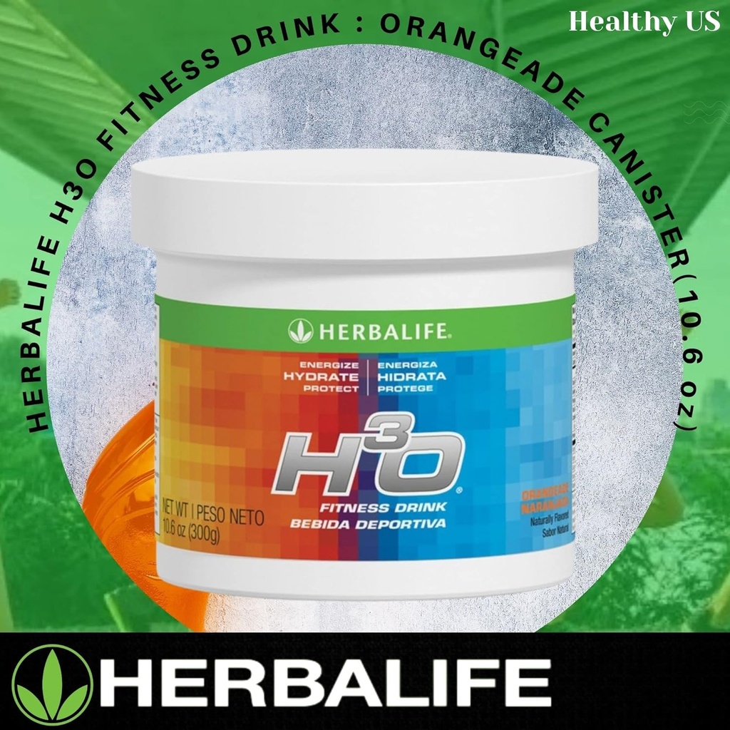 Herbalife H³O Fitness Drink: Orangeade Canister 10.6 Oz (300g), Carbohydrate Blend for immediate Energy, Energize, Hydrate, Protect, Naturally Flavored 4