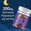 Sleep Magnesium Gummies with Melatonin - 200mg Magnesium Citrate - Melatonin Gummies for Sleep Quality - Nighttime Aid for Adults with Chamomile - 30 Mixed Berry Chewables 4