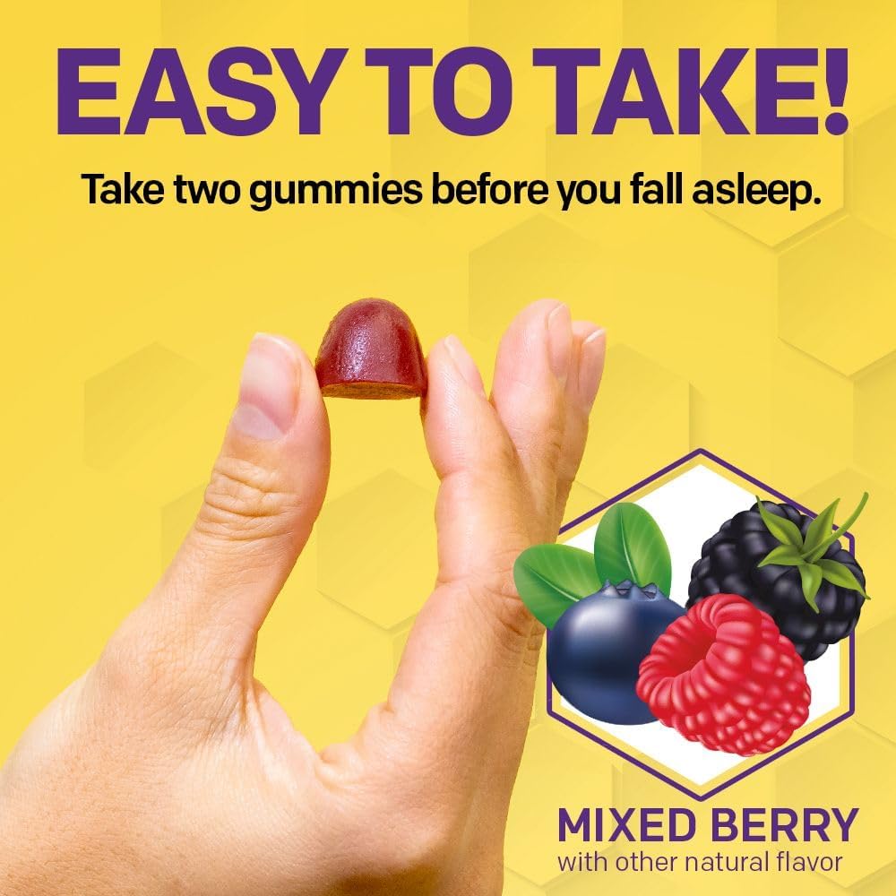 Sleep Magnesium Gummies with Melatonin - 200mg Magnesium Citrate - Melatonin Gummies for Sleep Quality - Nighttime Aid for Adults with Chamomile - 30 Mixed Berry Chewables 5