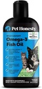Pet Honesty Omega 3 Fish Oil for Cats & Dogs (16oz), Wild Caught Omega 3 Fish Oil for Dogs Skin and Coat Supplement, Supports Shedding, Skin & Coat, Immunity, Joint, Brain & Heart, EPA + DHA 2