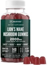 Lions Mane Mushroom Gummies for Adults, 140 Count Bulk Lion's Mane Chewables, High Potency 10:1 Organic Extract amounts to 2000mg, Supplement Supports Mental Clarity, Focus, Mood and Brain Fog 2
