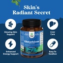 Bundle of Reduced Glutathione Supplement with Milk Thistle - 500 mg per Serving Pure L Glutathione and Chewable Vitamin C Gummies for Adults - Ascorbic Acid Natural Gummy Immune Booster & Cold Remedy 5