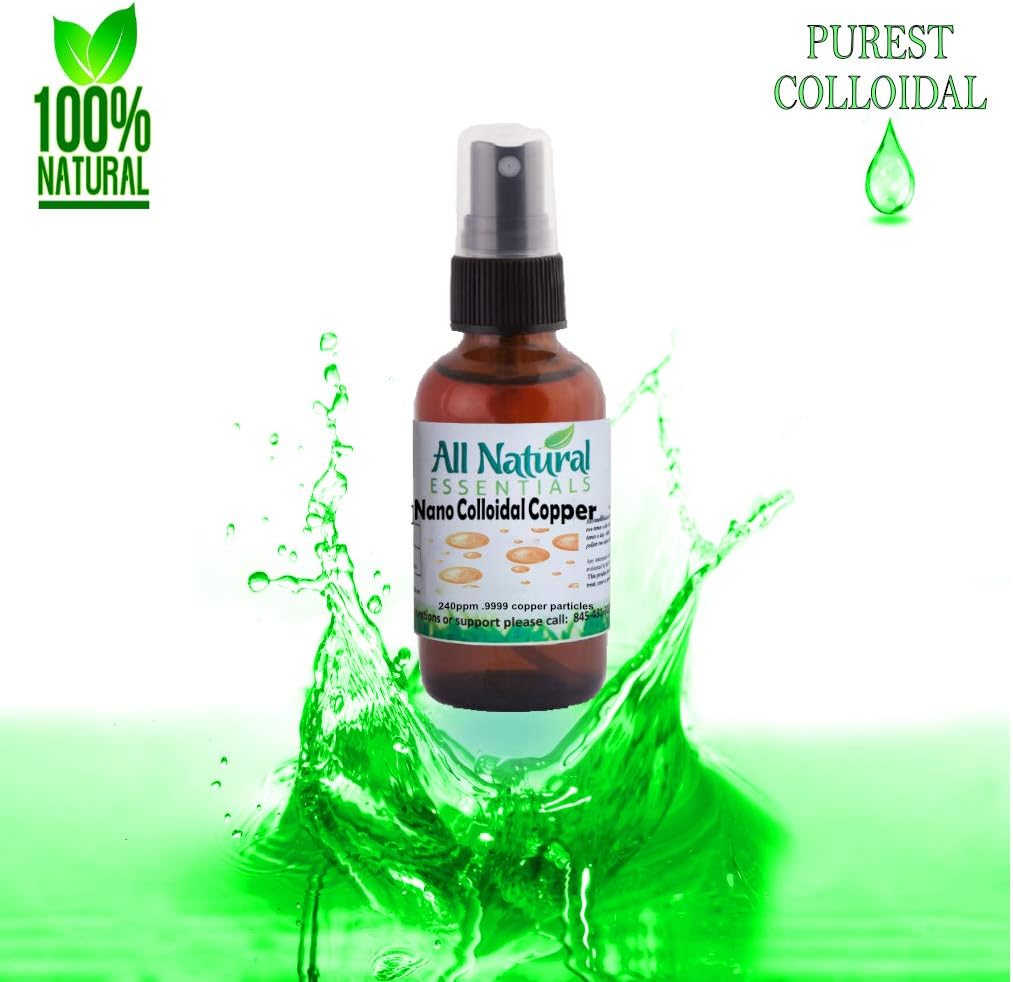 Nano Colloidal Copper Colloidal Minerals Supplement Colloidal Copper Liquid Copper Mineral 2oz 240ppm Bottle Kosher Certified all natural colloidal Copper for Adults, Men, Women, Kids 4