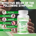 Magnesium Supplement Softgels, Easy Absorption Magnesium Glycinate 500mg, High Bioavailability Magnesium for Sleep & Calm Support, Nervous, Muscle & Bone Health 120 Softgels 4