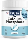Freeda Calcium Phosphate Powder – Kosher Mineral Supplement for Bone & Joint Health in Men, Women, Dogs & Cats – Bone Strength Powder with Calcium and Phosphorus – No Vitamin D – Made in USA, 16oz 2