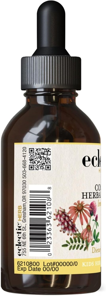 Eclectic Herbs Kid's Herbal Biotic (Lemon Lime Flavor) | Non-GMO, Gluten-Free, Organic Wildcrafted, Soy Free, Kid Friendly | 1 fl oz (30 ml) 5