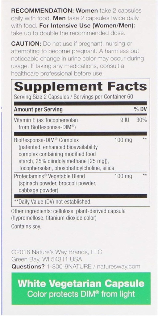 Nature's Way DIM-plus - Estrogen Metabolism Formula -- 120 Capsules 3