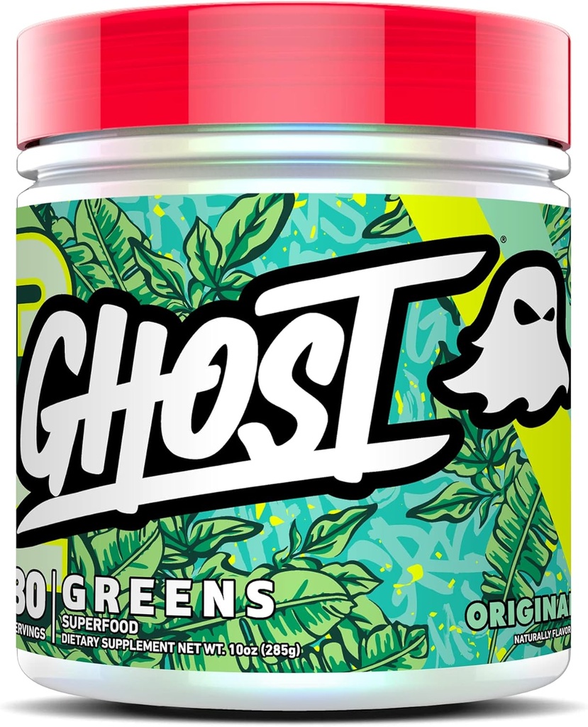GHOST Greens Powder, Original - 30 Servings - 19 Superfood Greens & Reds Powder, Fruits, Vegetables, Spirulina, & Chlorella, Prebiotics, 10 Billion CFU Probiotic & Digestive Enzymes - Gluten-Free 2