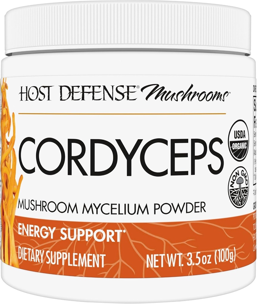 Host Defense Cordyceps Powder - Immune & Energy Support Supplement - Kidney Health Supplement with Cordyceps Mushrooms - Fitness Support Supplement to Aid Oxygen Uptake - 3.5 oz (66 Servings)* 2