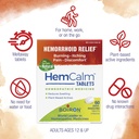 Boiron Hemcalm hemorrhoid Relief Tablets for Itchy Burning Pain, Swelling and discomfort, White, 60 Count 4