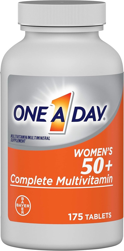 One A Day Women’s 50+ Multivitamins, Supplement with Vitamin A, Vitamin C, Vitamin D, Vitamin E and Zinc for Immune Health Support, Calcium & More , Tablet, 175 Count 2