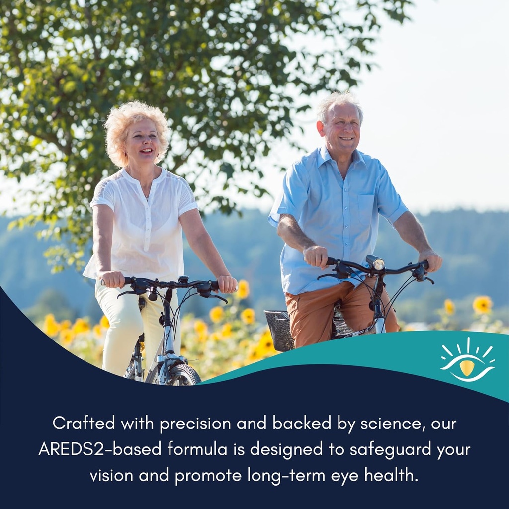AREDS2 Based Eye Vitamin-Mineral Supplement (120 ct. 60 Day Supply) - AREDS2 Based Supplement for Eyes - Low Zinc Formula - Eye Vision Supplement and Vitamin 6