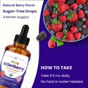 NutraChamps Black Elderberry for Kids Liquid Drops, 10:1 Extract Sambucus Elderberry Syrup for Kids, Sugar-Free European Elderberry Drops Berry Flavor, Immune Support, 4 Month Supply 4