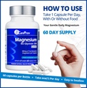 CanPrev Magnesium BisGlycinate 200mg Gentle 60 Veg Caps, 60-Day Supply, Chelated Magnesium Supplement for Bone & Muscle Support, Easy to Digest, Promote Relaxation & Comfort, Vegan, Non-GMO, No Sugar 6