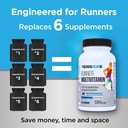 Runner Vitamin, Joint Support, & Omega-3 Bundle (1 Month Supply): Engineered Running Supplement | Antioxidants, Vitamin B Complex, Probiotics, Glucosamine/Chondroitin/MSM, EPA/DHA Fish Oil 3