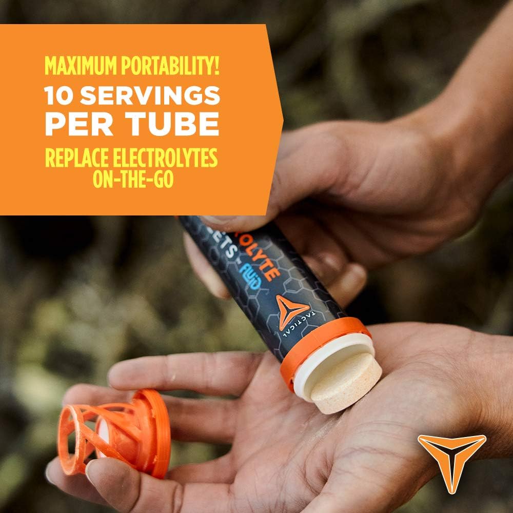 Fluid Tactical- Effervescent Hydration Tablets, Electrolyte Replacement & Dehydration Prevention, 4 Pack, 40 Servings (Mixed Berry) 3