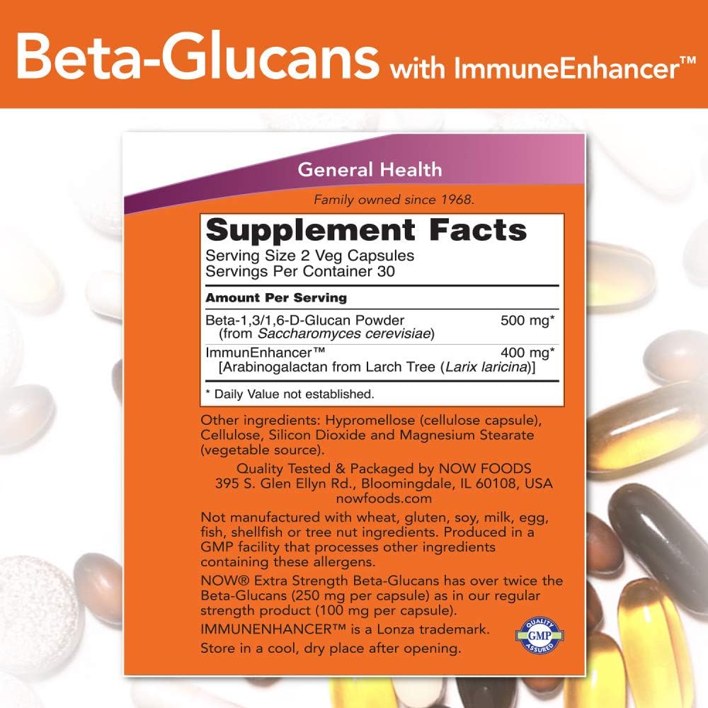 Beta-Glucans with ImmunEnhancerâ„¢ 60 VegiCaps (Pack of 2) 3