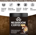 Mushroom Coffee, 10 Mushroom Extract Powder Blend Lion's Mane, Reishi, Chaga, Cordyceps, Turkey Tail, Brain Supplements with Instant Coffee for Energy, Focus, Memory and Immunity 300g 4
