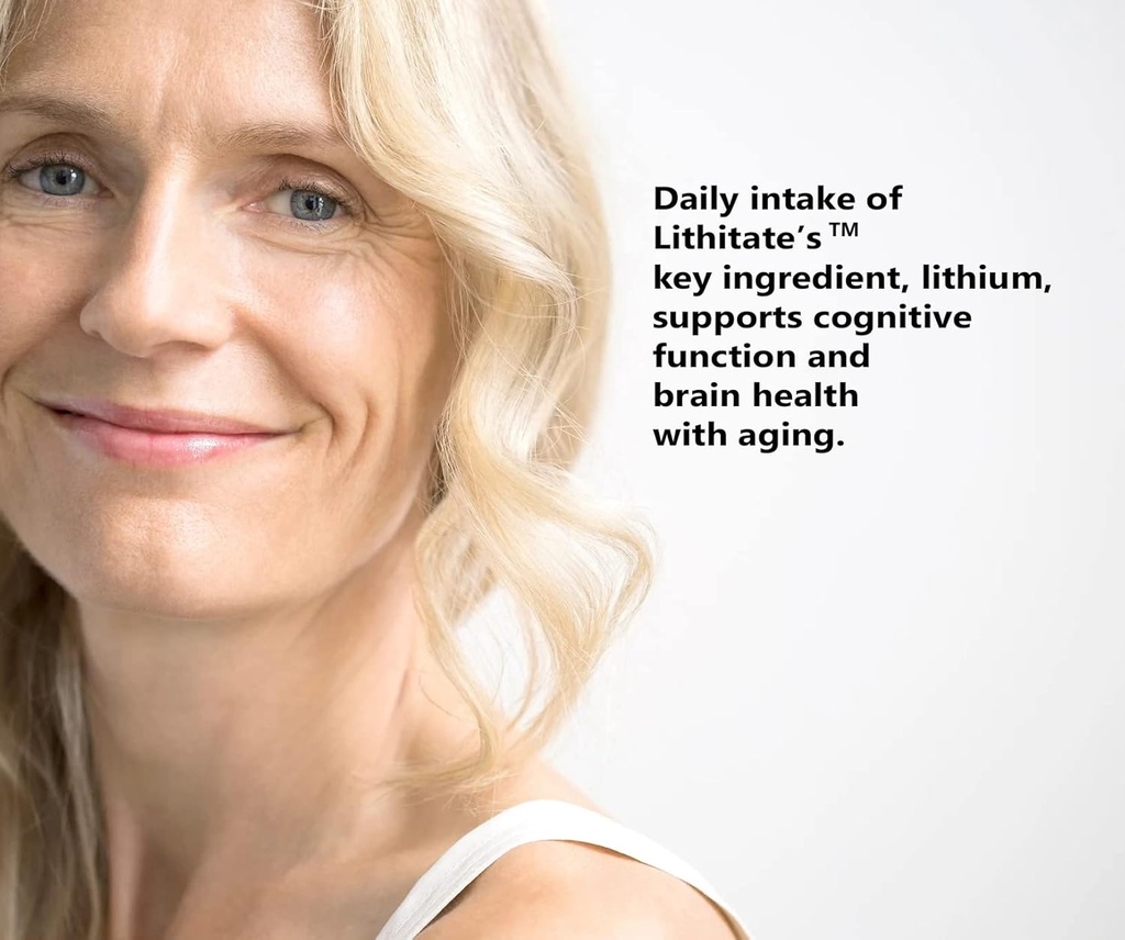 Lithium Aspartate 10mg | Supports Cognitive Function & Brain Health with Aging | NSF Certified | Promotes Mental Clarity, Healthy Mood & Longevity | Natural Supplement | 100 Capsules 5