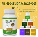 Lifetones Uric Acid Support - Herbal Joint Cleanse for Men and Women - Natural Remedy, Flexibility Boost - Non-GMO, Gluten-Free - 60 Vegan Vitamins 6