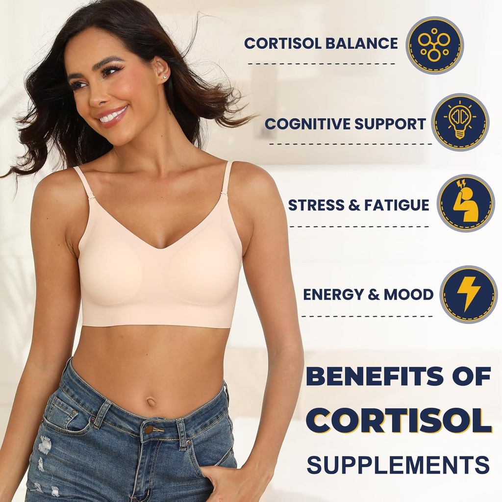Totaria Cortisol Supplement with Ashwagandha,Magnesium,Rhodiola Rosea,L Theanine,Hormone Balance for Women Mood, Focus, Sleep Support 120 Vegan Capsules (Pack of 2) 4