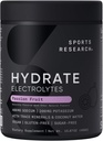 Sports Research® Hydrate Electrolytes Powder - Sugar-Free & Naturally Flavored with Vitamins, Minerals, and Coconut Water - Supports Hydration - Passion Fruit - 90 Servings 2