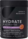 Sports Research® Hydrate Electrolytes Powder - Sugar-Free & Naturally Flavored with Vitamins, Minerals, and Coconut Water - Supports Hydration - Passion Fruit - 90 Servings 5