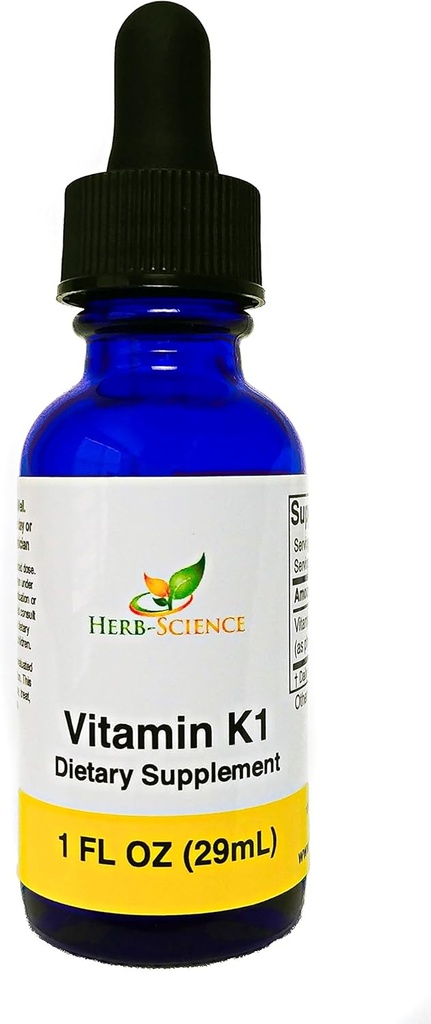 Vitamin K1 Drops - Pure Cold-Processed VIT K1 & Safflower Oil Supplement - Supports Blood, Bone, Skin Health - Drops for Oral & External Use - No Alcohol, Vegan, 1 Fl oz, 36 Servings 2
