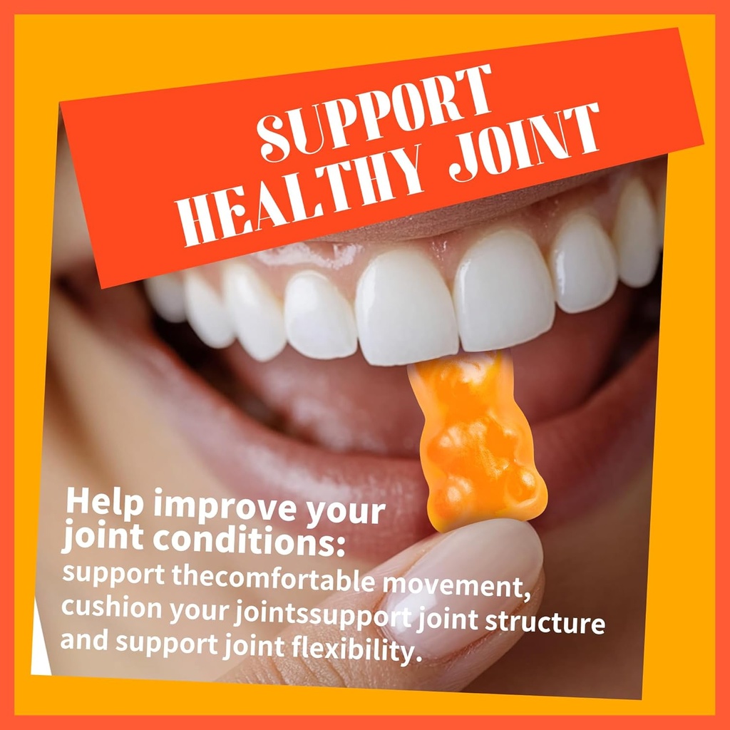 Pets Purest Glucosamine Chondroitin Gummies with MSM & Elderberry Extra Strength - Joint Support, Antioxidant Immune Support Supplement for Adults, Men & Women.Orange 6