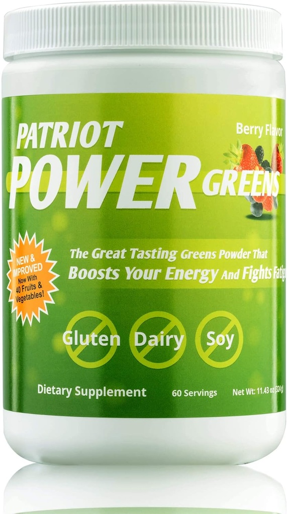 Patriot Power Greens: 40+ Fruits & Vegetables, Organic Superfood Dietary Supplement, 60 Servings 2