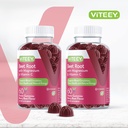 Viteey Beet Root Gummies with Magnesium & Vitamin C - Beetroot Supplement for Heart Health, Blood Pressure Support - Vegan, Gluten-Free - 120 Count 3