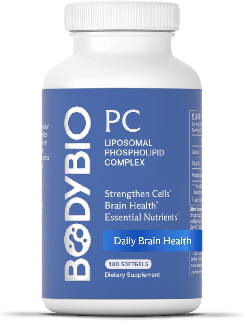 BodyBio PC - Phosphatidylcholine for Brain Health, Mental Clarity, Cognitive Function, Cellular Repair & Healthy Aging, Phospholipid Complex Supplement for Gentle Daily Detox 2