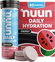Nuun Energy Electrolyte Tablets with Ginseng, Caffeine from Green Tea Extract, Vitamin B12, B6, B5, Magnesium & 4 Other Electrolytes, Gluten Free & Vegan, Watermelon Burst, 8 Pack (80 Servings Total) 2