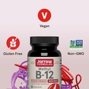 Jarrow Formulas Maximum Strength Methyl B-12 5000 mcg, Dietary Supplement for Cellular Energy Production and Brain Health Support, 60 Cherry-Flavored Chewable Tablets, 60 Day Supply, Pack of 12 5