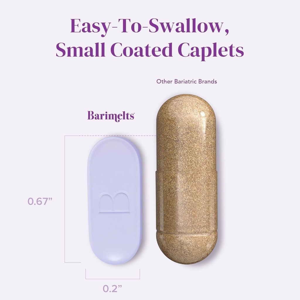 BariMelts Gastro Zen® with Gastro-AD® for GLP-1 Users and Bariatric Patients - Postbiotics for Heartburn Relief & Gut Health - 60 Smooth-Coated Caplets (1-Month Supply) 4