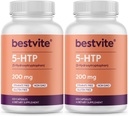 BESTVITE 5-HTP 200mg per Capsule (240 Capsules) (120 x 2) - No Stearates - No Flow Agents - Gluten Free - Non GMO 2