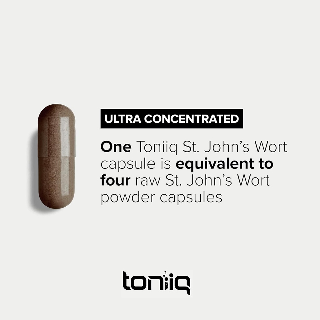 1,000mg Ultra High Strength St. John's Wort Capsules (Non-GMO) - 7X Concentrated Extract - 0.3% Hypericin - Highly Purified and Bioavailable - 120 Capsules 6