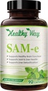 Healthy Way 500mg SAM-e Supplement - High Strength 500mg S-Adenosyl-L-Methionine Capsules for Joint Brain Liver and Mood Support - Non-GMO High Absorption Same Supplement (90 Servings) 2