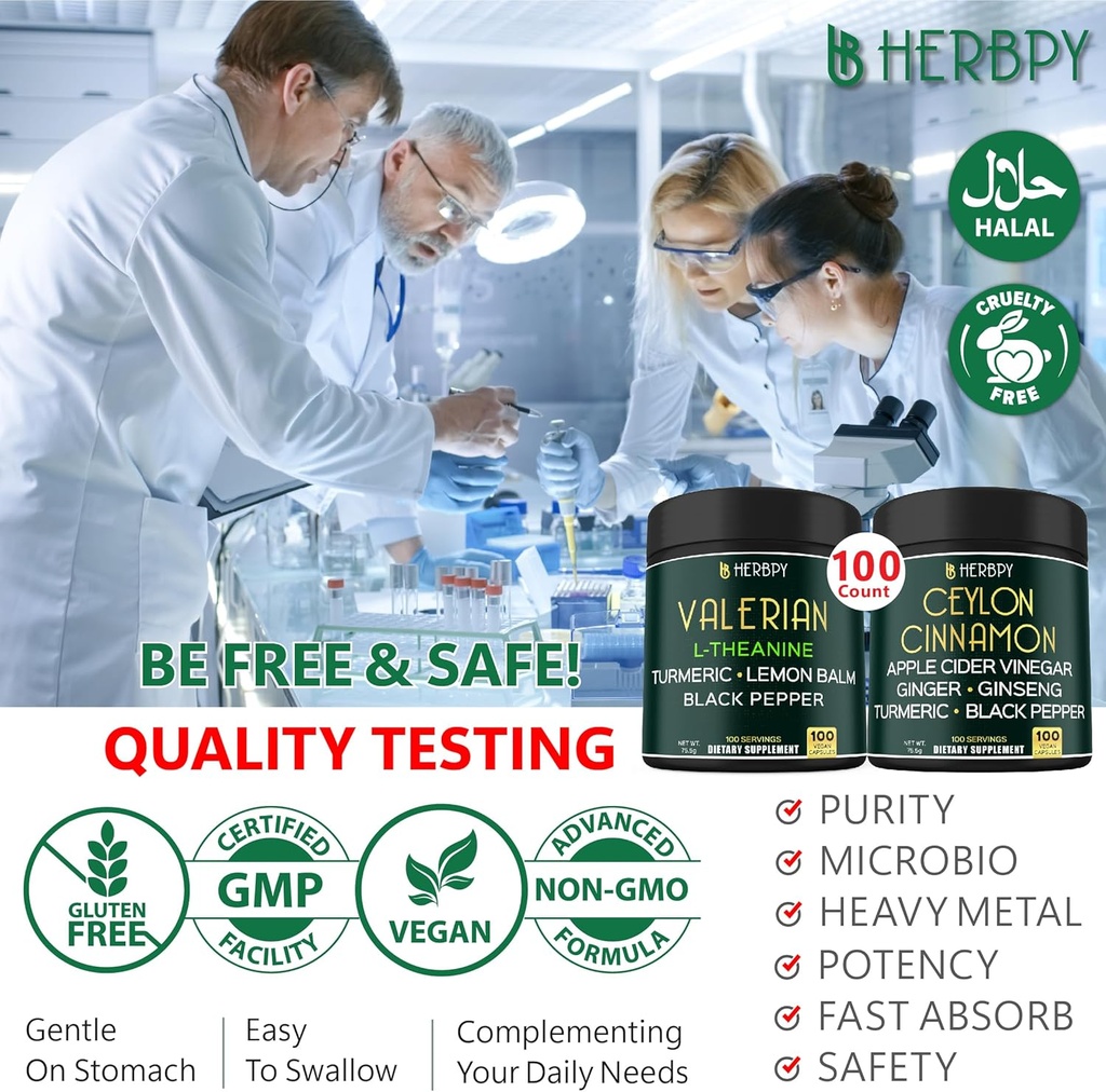 Bundle 5in1 Valerian Root Supplement & 6in1 Premium Ceylon Cinnamon Supplements 6