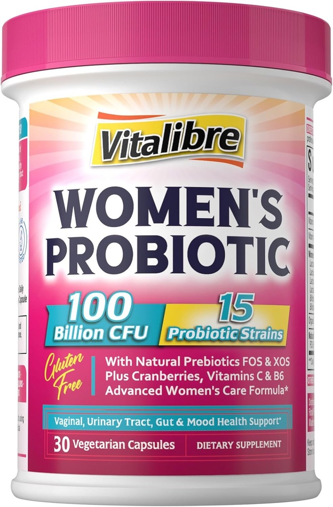 Women's Probiotics 100 Billion CFU 30 Capsules & Magnesium Complex Supplement 6 in 1, 120 Capsules 2