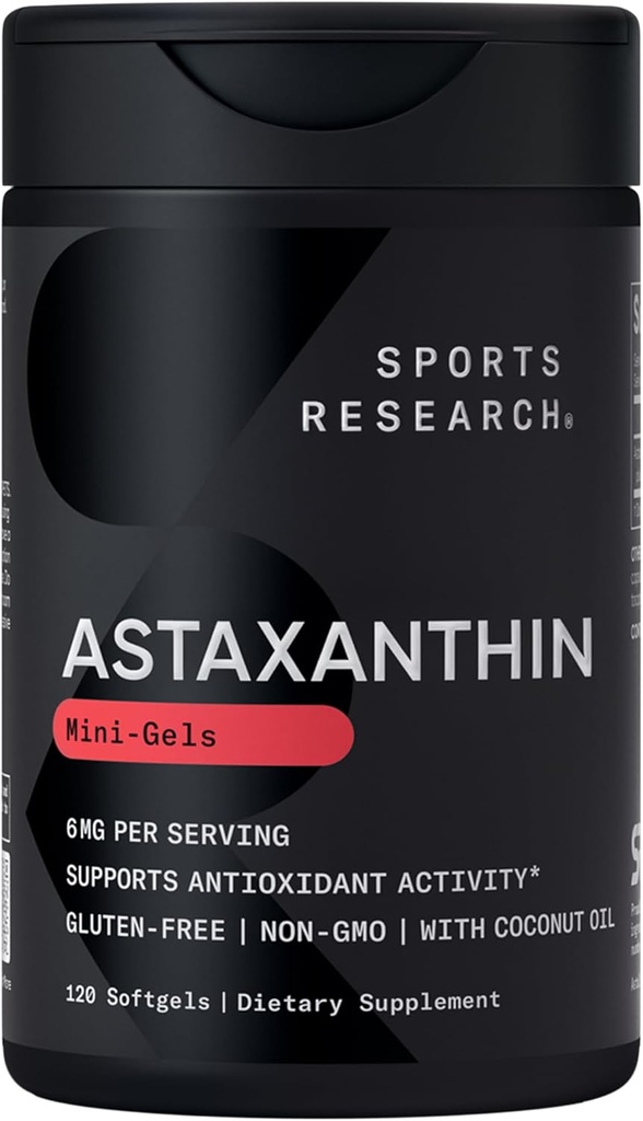 Sports Research Biotin (B7) 10,000mcg + Lutein + Zeaxanthin (20mg) + Astaxanthin Supplement from Algae (6mg) - All Vegan | 120 Softgels Each | All Made with Coconut Oil for Better Absorption 3